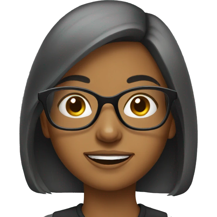 Girl with glasses emoji