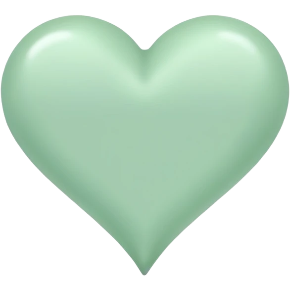 Pastel green heart emoji