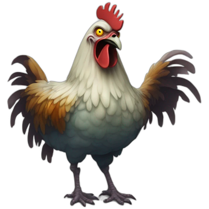 zombi sur un poulet emoji