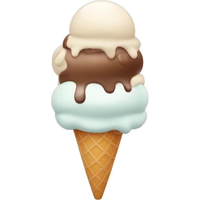 ice cream without face emoji
