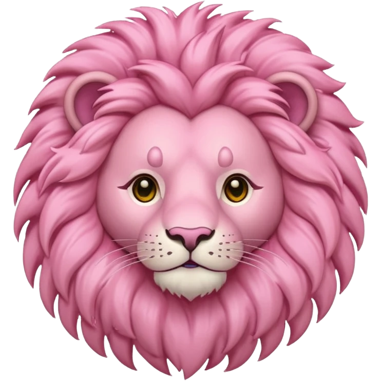 Pastel pink lion  emoji
