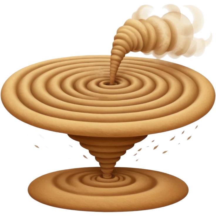 A dust devil swirling lightly in a small circular motion. emoji