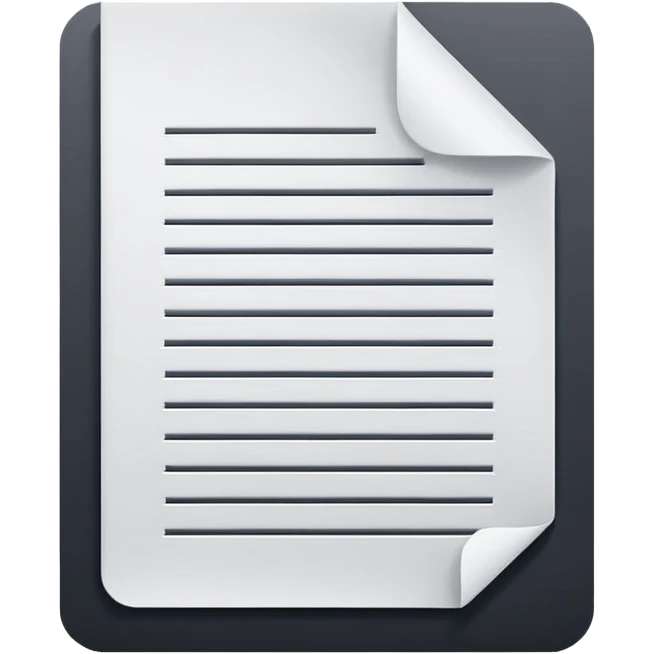 paper file document icon with lines representing text emoji