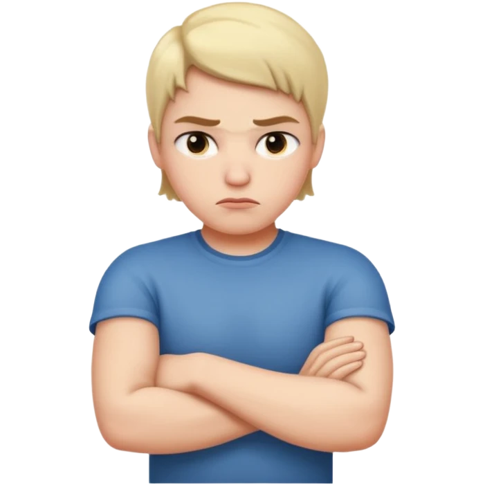 Pouty face with arms crossed  emoji