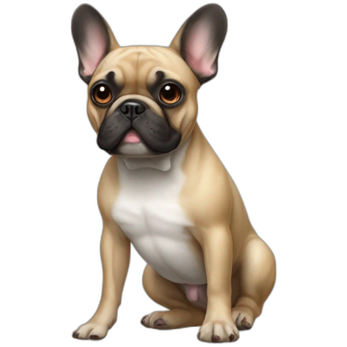 FRENCH BULLDOg with pantyhose emoji