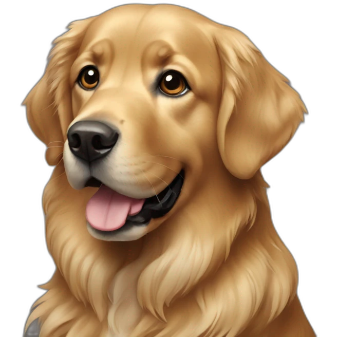 Black golden retriever emoji