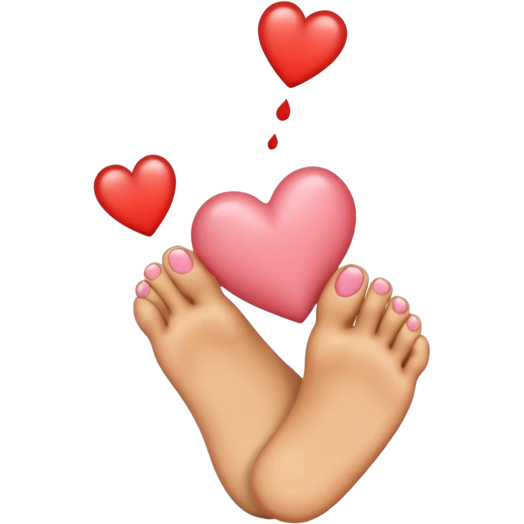 cartoon foot emoji with a blushing face and a heart, conveying affection for feet emoji