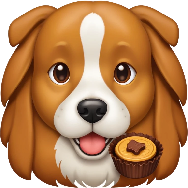 dog with reeces peanut butter cup emoji