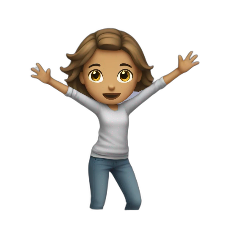 fille qui fait un dab emoji
