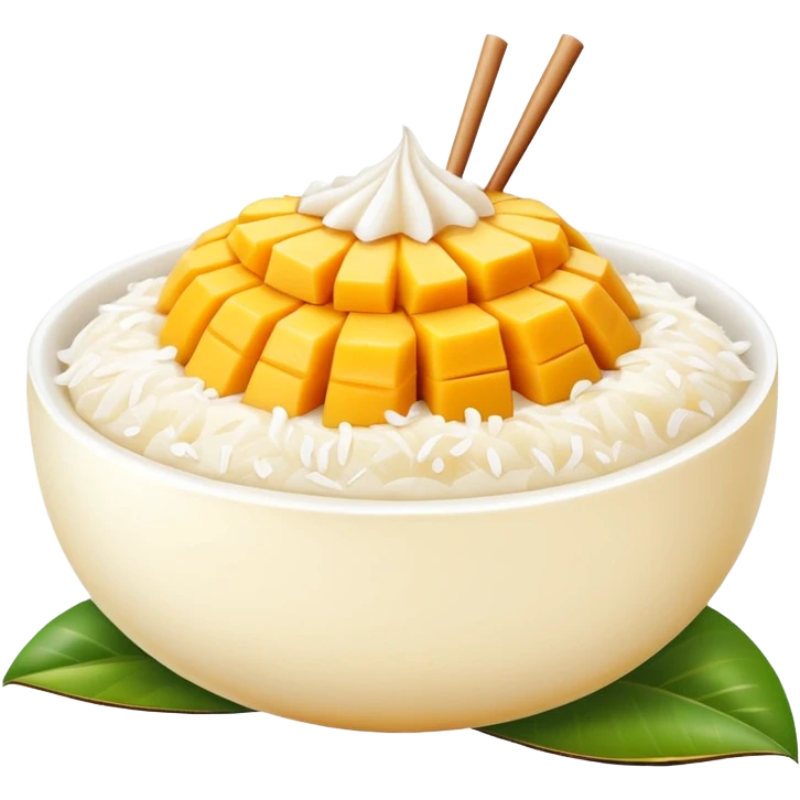 Mango sticky rice emoji