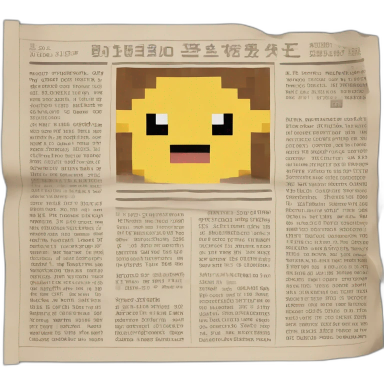 pokemon news newspaper document future minecraft pixel emoji