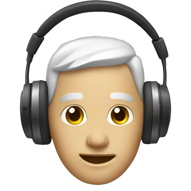Head phones with Bowes emoji