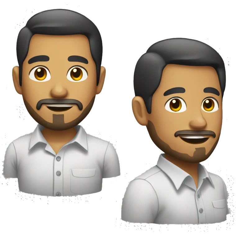 filipino man with beard and dress shirt emoji