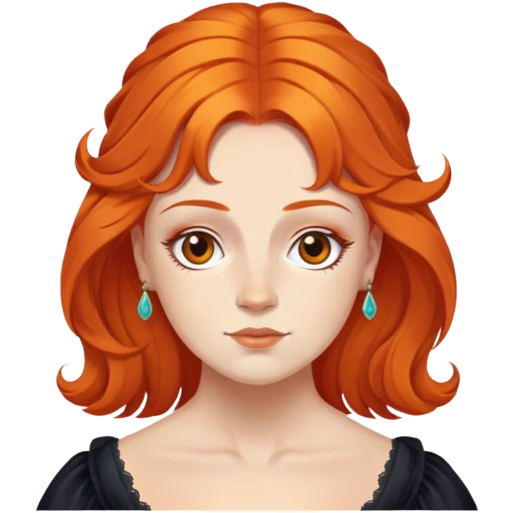 penelope featherington bridgerton and orange haired and weighted face emoji