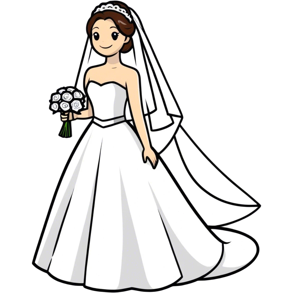 Bride smiling emoji