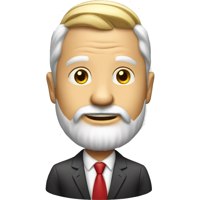 Business man with a garden gnome head emoji
