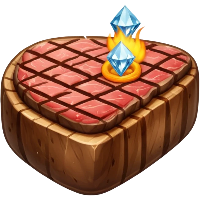 алмазный стейк, no background emoji