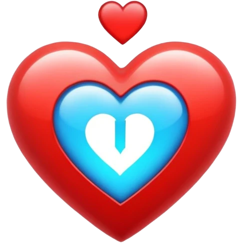 Créame un corazón con brillos y una A en el centro  emoji
