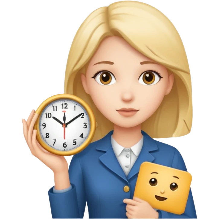 Clock it sign with a pretty girl  emoji