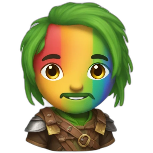 Dungeons and dragons rainbow pride  emoji