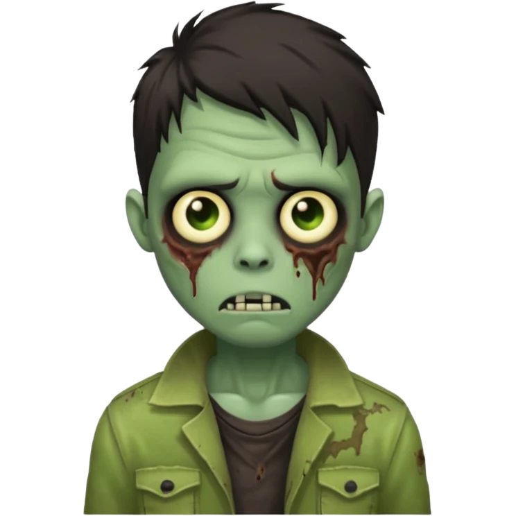 light green zombie boy emoji with dark medium hair emoji