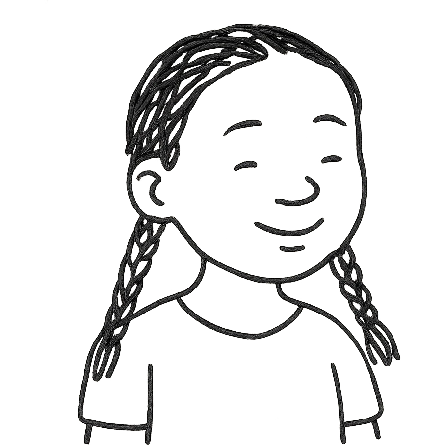 dark skin girl with braids and red shirt emoji