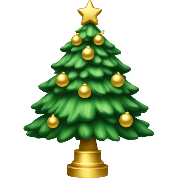 Christmas tree with gold  emoji