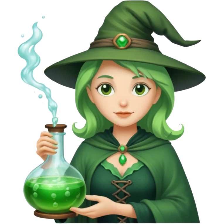 green witch cooking potion emoji