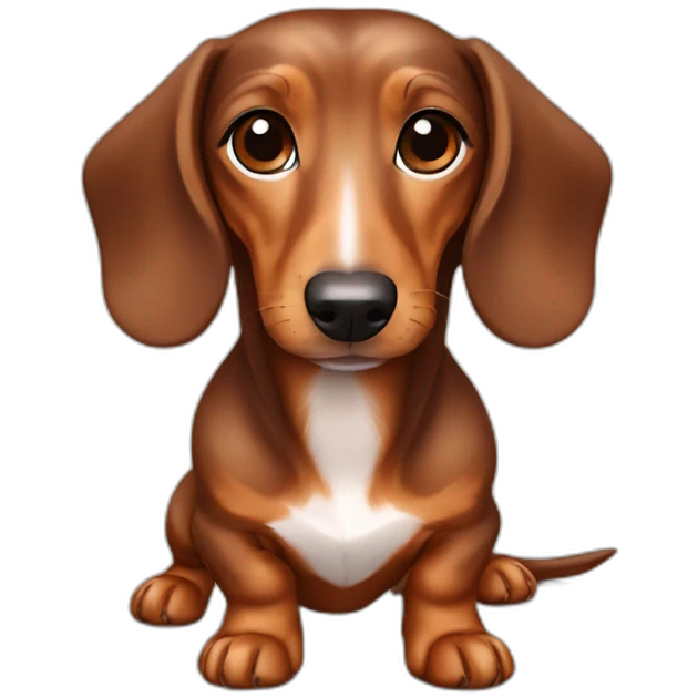 Cute Lady brown Dachshund emoji