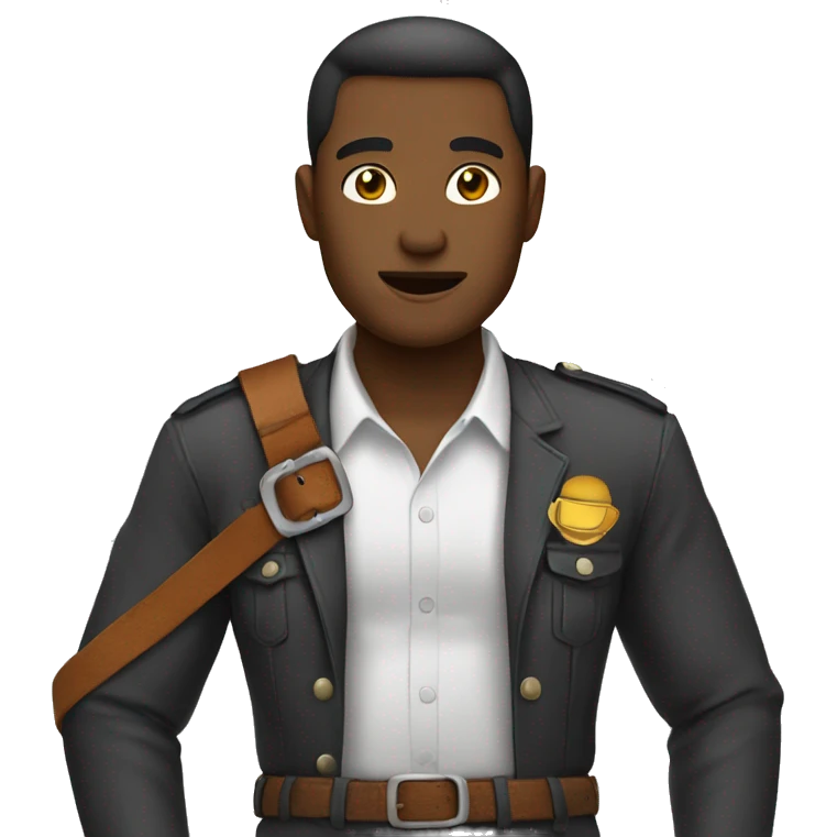 men with belt in her hand emoji