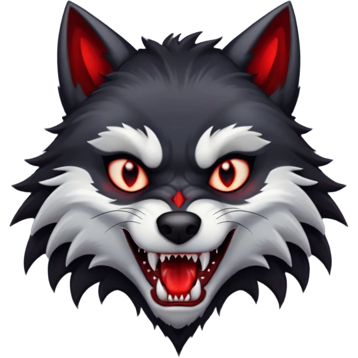 A vampire wolf emoji