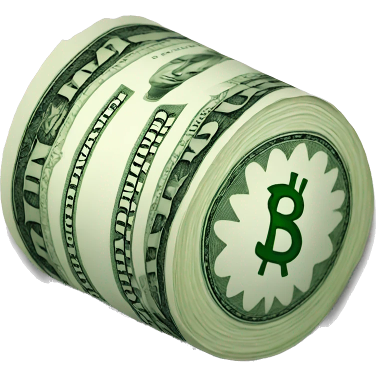 Rolled dollar emoji