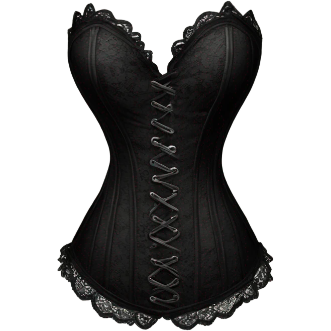 black lace corset emoji