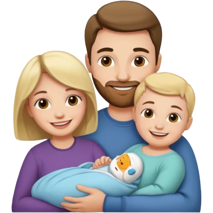 Husband wife and baby emoji