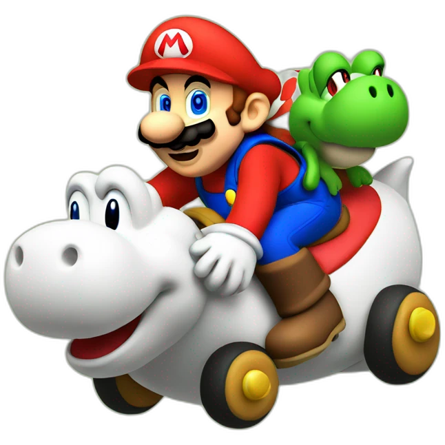 Mario Riding Yoshi emoji