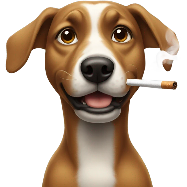 smoking dog emoji
