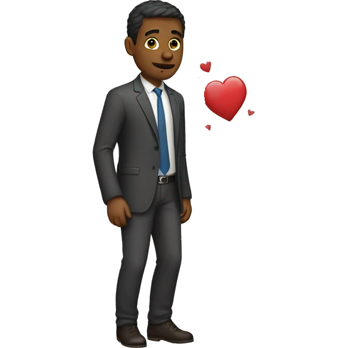 Man leaving his love emoji
