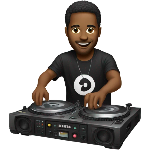 DJ on turntables emoji