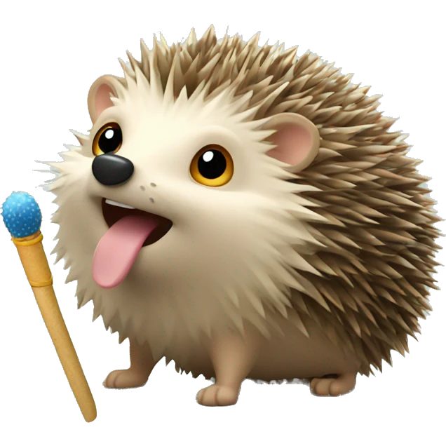 Hedgehog with wonder stick  emoji