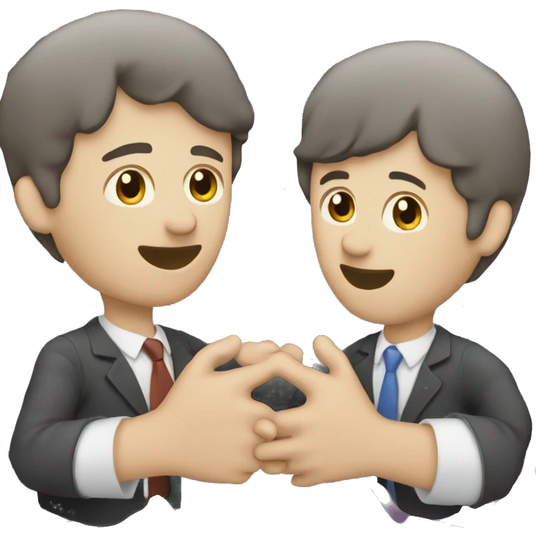 two people dapping eachother up emoji