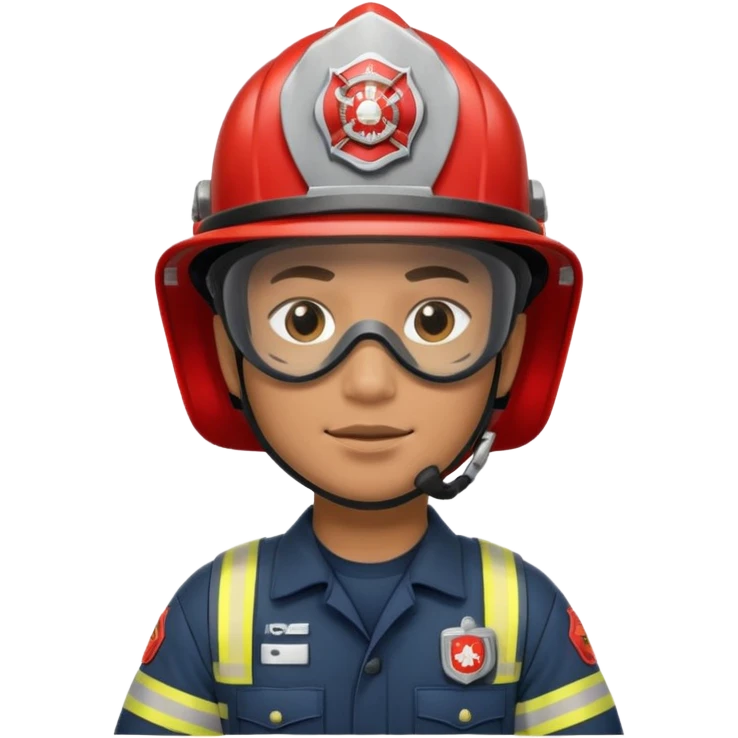 Firefighter with Mask emoji
