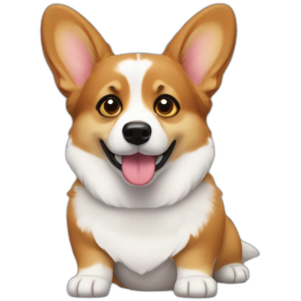 Corgi heart-eyes emoji