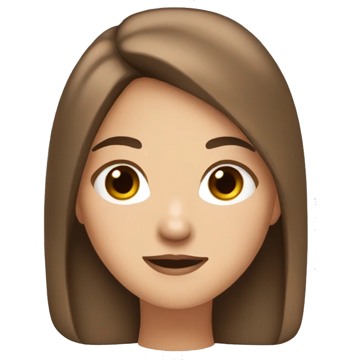 white girl brown straight hair blowing a kiss emoji
