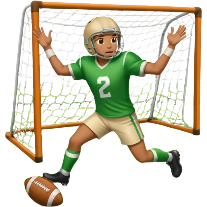 hurling goalposts with ball emoji