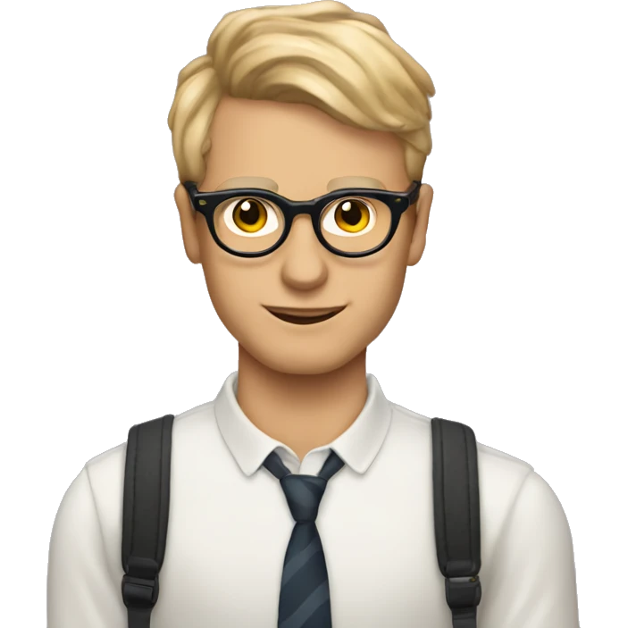 make an male alien with medium cat eye glasses, wearing evermore taylor swift sweather emoji