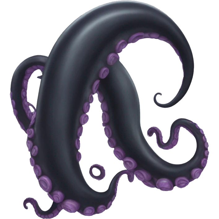 Single Black tentacle emoji