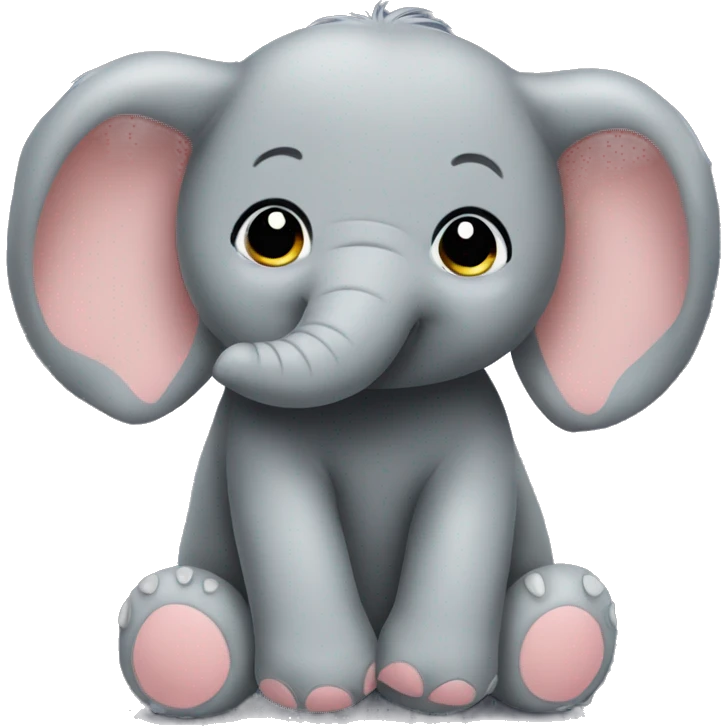A little  elephant teddy bear fluffy emoji