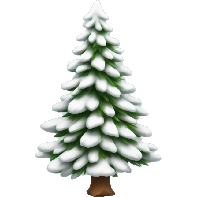  actual white fir christmas tree isolated.  emoji
