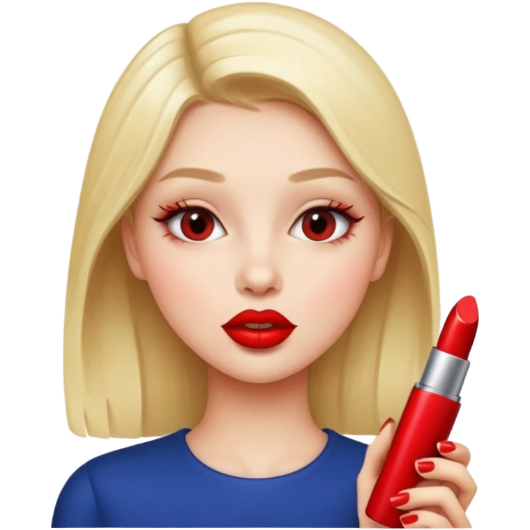 girl putting lipstick emoji