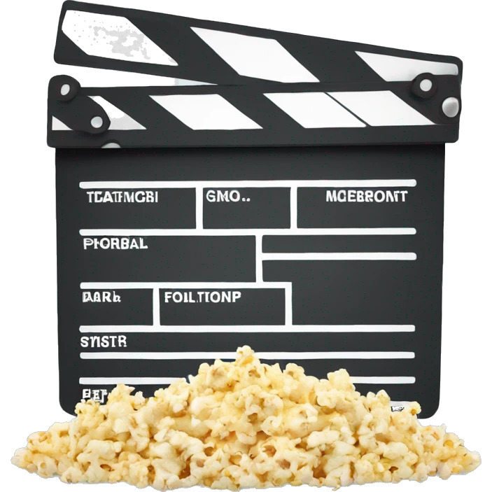 clapperboard with pop corn inside emoji